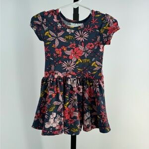 Dot Dot Smile Floral Kids Dress - Navy and Pink Size 12/24 Months New with tags